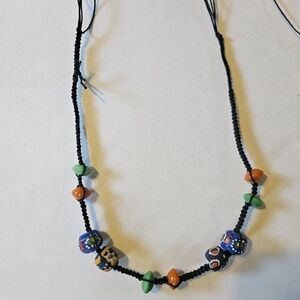 Jelly's Jewelry and Boutique Handcrafted Woven Colorful Beaded Necklace
